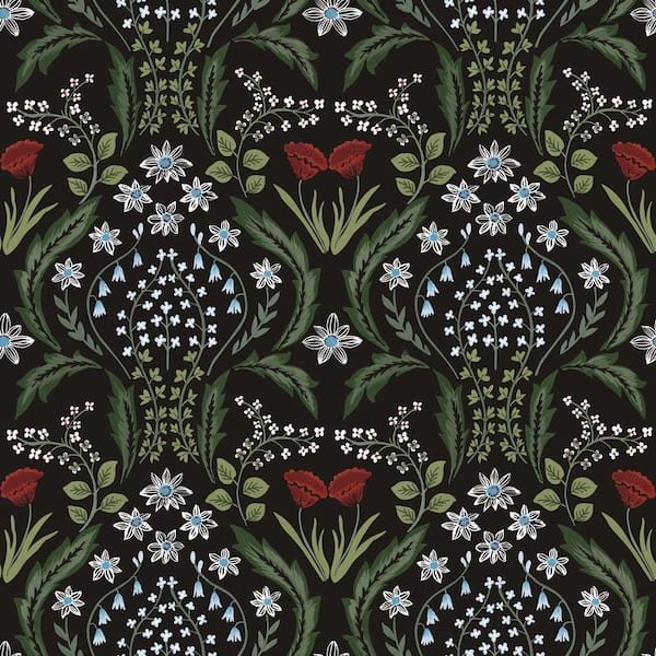  English Garden Scandi Floral Vinyl Peel and Stick Wallpaper Roll (Covers 28 sq. ft.)