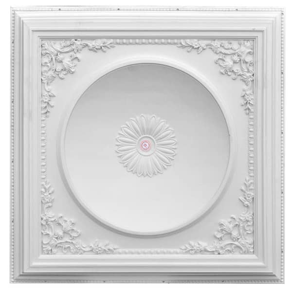 AFD 58 in. x 6 in. x 58 in. Elegant Large Dome Polysterene Ceiling Medallion