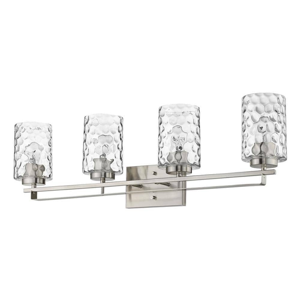 Livvy 33 in. 4-Light Satin Nickel Vanity Light price history on PriceWatchPro