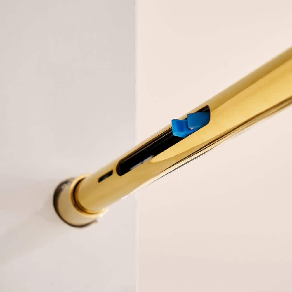 60 in. Titanium Gold Frameless Sliding Shower Door with Clear Glass