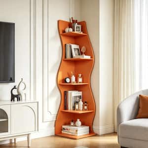 その他 Magical Furniture Angle 70 Shelf TRIBESIGNS WAY TO ORIGIN Modern 70 in. Tall Blue Wood 5-Shelf