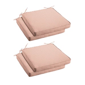 Sorra Home Sunbrella Detail Persimmon Rectangle Outdoor Seat Cushion (4-Pack)
