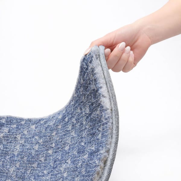 Dream Shag Premium Machine Washable Abstract ADS514 Navy 2 ft. x 3 ft. Accent Rug