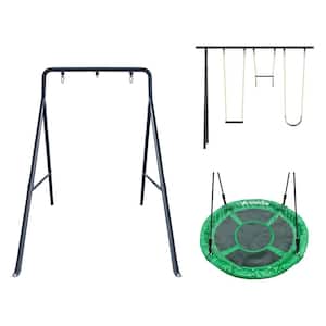 Outdoor Support Bars Plus Extension Plus Adjustable Rope Swing Set