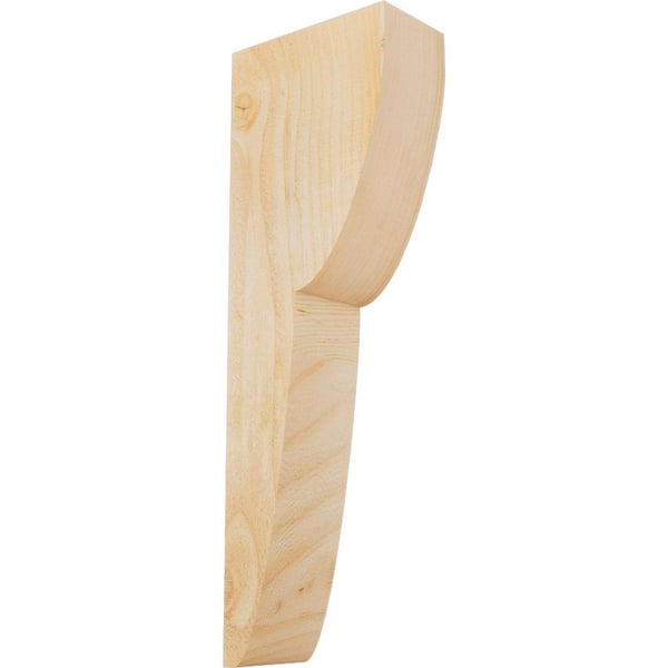 Ekena Millwork 4 in. x 8 in. x 24 in. Douglas Fir Crestline Rough Sawn Corbel