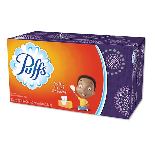 Puffs 2-Ply White Facial Tissue (180-Sheets, 24/Carton)