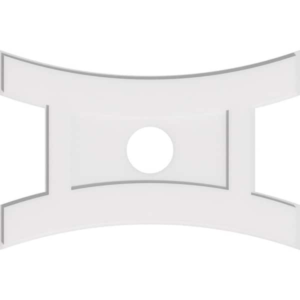 Ekena Millwork 32 in. W x 21-3/8 in. H x 5 in. ID x 1 in. P Haven Architectural Grade PVC Contemporary Ceiling Medallion