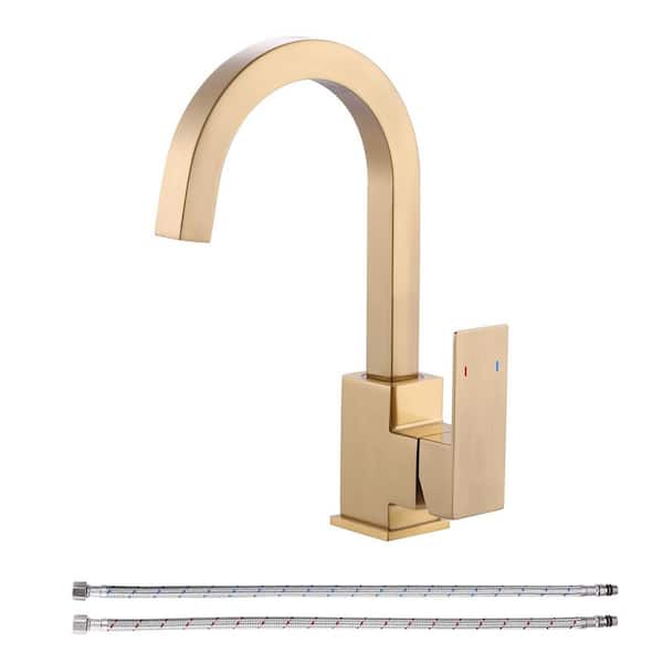 VEVETTA Single-Handle Kitchen Bar Faucet in Gold