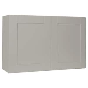 Shaker 36 in. W x 12 in. D x 24 in. H Assembled Wall Bridge Kitchen Cabinet in Dove Gray with Shelf