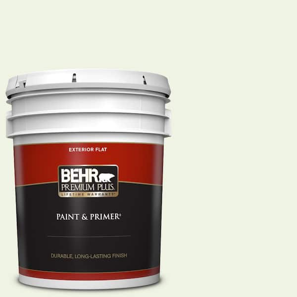 BEHR PREMIUM PLUS 5 gal. #PPL-37 Aspen Whisper Flat Exterior Paint & Primer