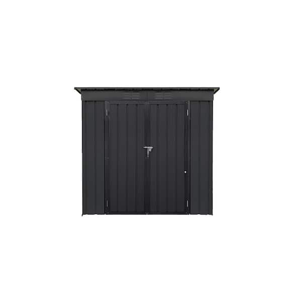 6 ft. W x 4 ft. D Outdoor Metal Storage Shed Lockable Patio Shed for Tool, Garden, Bike (24 sq. ft.)