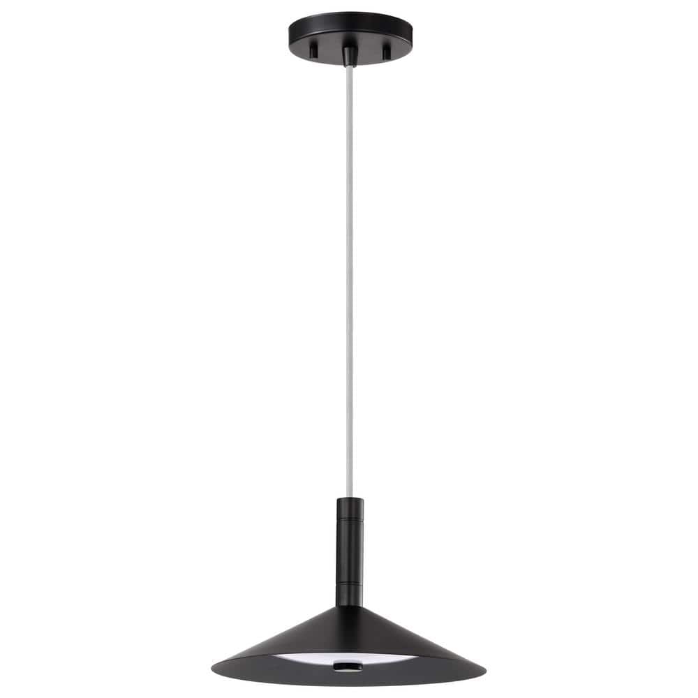 Corrine 18-Watt 1-Light Matte Black Transitional Integrated LED Pendant Light, CCT Selectable price history on PriceWatchPro