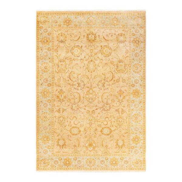 Solo Rugs Mogul One-of-a-Kind Traditional Beige 6 ft. 3 in. x 9 ft. 2 in. Oriental Area Rug