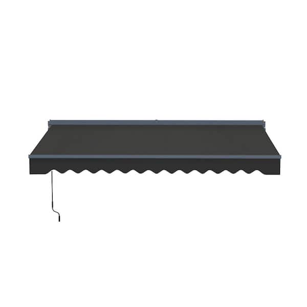 ALEKO 13 ft. Moroccan Polyester Motorized Patio Awning Semi