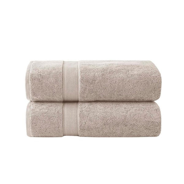 2-Piece Natural Cotton Bath Sheet Set, 100% Cotton Highly Absorbent and Quick Dry Extra Large Bath Towel