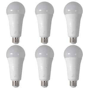 50-250-Watt Equivalent A21 E26 LED Light Bulb 3500K in Bright White by a Switch to Adjust, A Bulb Included(6-Pack)