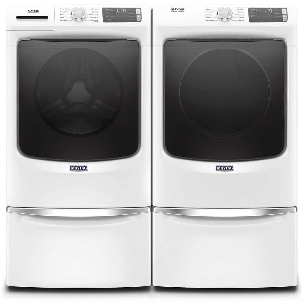Maytag 7.3 Cu. Ft. White Front Load Electric Dryer with Moisture Sensing