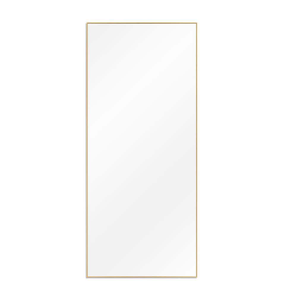 21 in. W x 64 in. H Rectangular Framed Wall Bathroom Vanity Mirror in Gold 