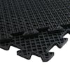 Wearwell Interlocking Drainage Mat, PVC, Black, 10 Pk Black 561