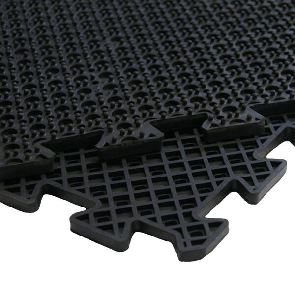 Kraco Eco Essential Deluxe Rubber Black Utility Mat, 1-Piece, 233367