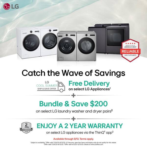 LG - 5.2 cu. Ft Stackable SMART Front Load Washer in Black Steel with Steam & Turbowash Technology