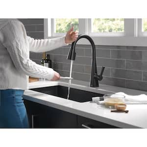 Lenta Touch Single-Handle Pull-Down Sprayer Kitchen Faucet with ShieldSpray Technology in Matte Black