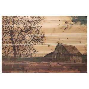"Erstwhile Barn 4" Arte de Legno Digital Print on Solid Wood Wall Art