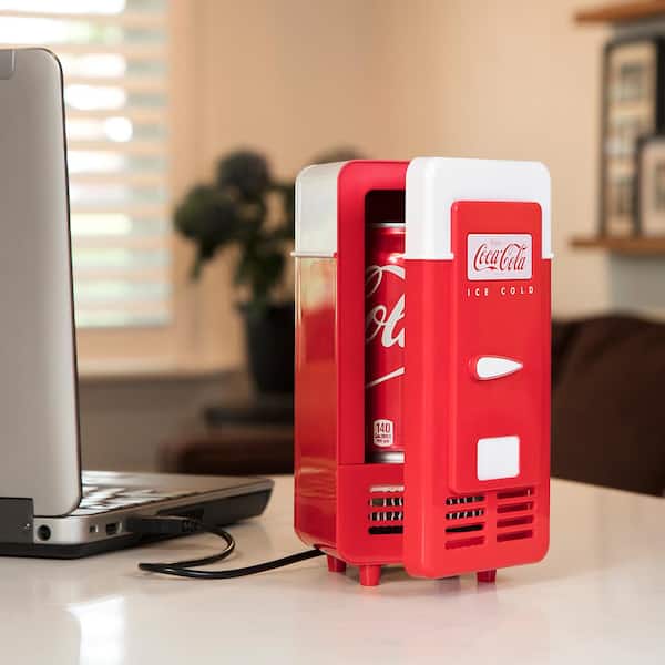 Indvandring sanger Hvert år Coca-Cola Coca-Cola Single Can Cooler, Red, USB Powered One Can Mini Fridge  for Desk, Home, Office, Dorm CCRF-01 - The Home Depot