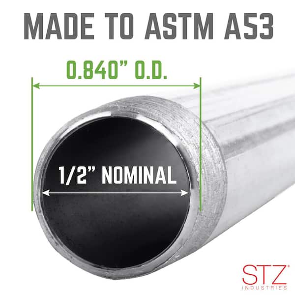 1/2 in. x 18 in. Galvanized Steel Schedule 40 Cut Pipe 1/2 in. x 18 in. Galvanized Steel Schedule 40 Cut Pipe