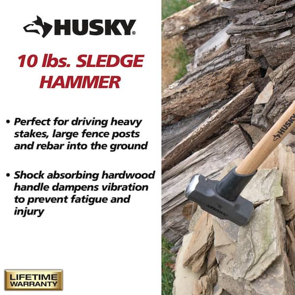 Husky 10 lb. Sledgehammer with 35 in. Hickory Handle 34207 - The