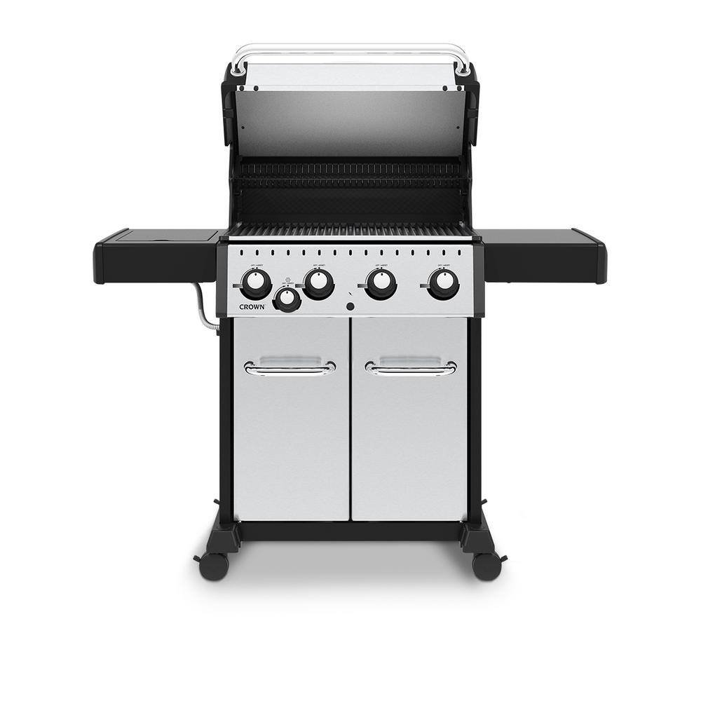 Broil King Stainless Steel 4-Burner Propane Gas Grill with Side Burner