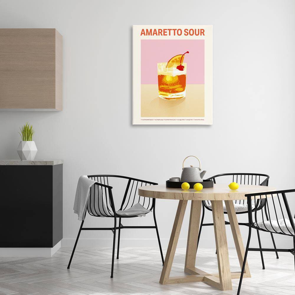 Amaretto Sour Classic Drink by Victoria Barnes Unframed Food Graphic Art Print 40 in. x 30 in. price history on PriceWatchPro