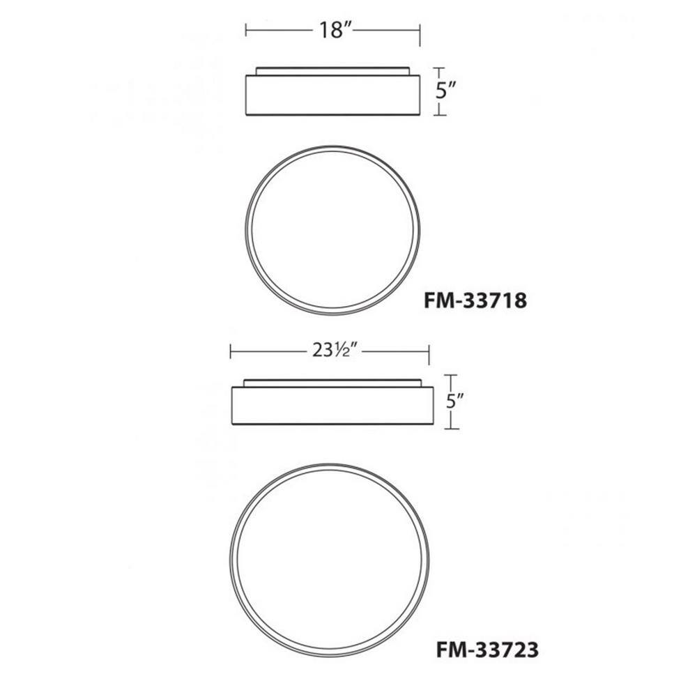Modern Brushed Aluminum 28" LED Drum Flush Mount