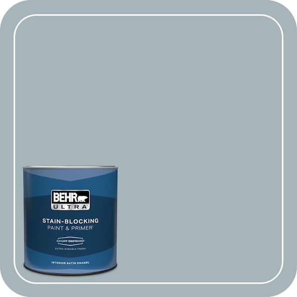BEHR ULTRA 1 qt. #ECC-22-2 Bay View Extra Durable Satin Enamel Interior Paint & Primer