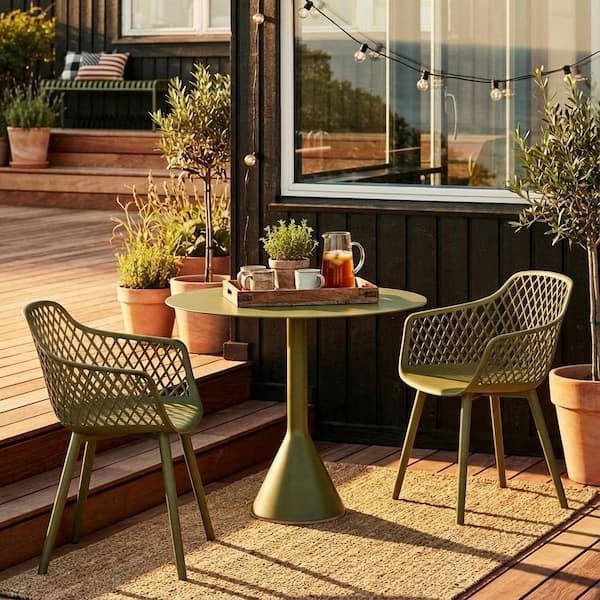 CHRISTOPHER KNIGHT HOME Noah Modern Olive Green Polypropylene