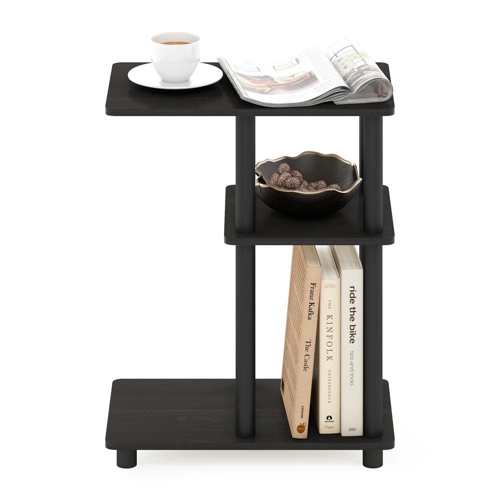 Espresso/Black Turn-N-Tube Rectangular Wood Side Table