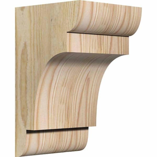 Ekena Millwork 6 in. x 6 in. x 10 in. Douglas Fir New Brighton Rough Sawn Corbel