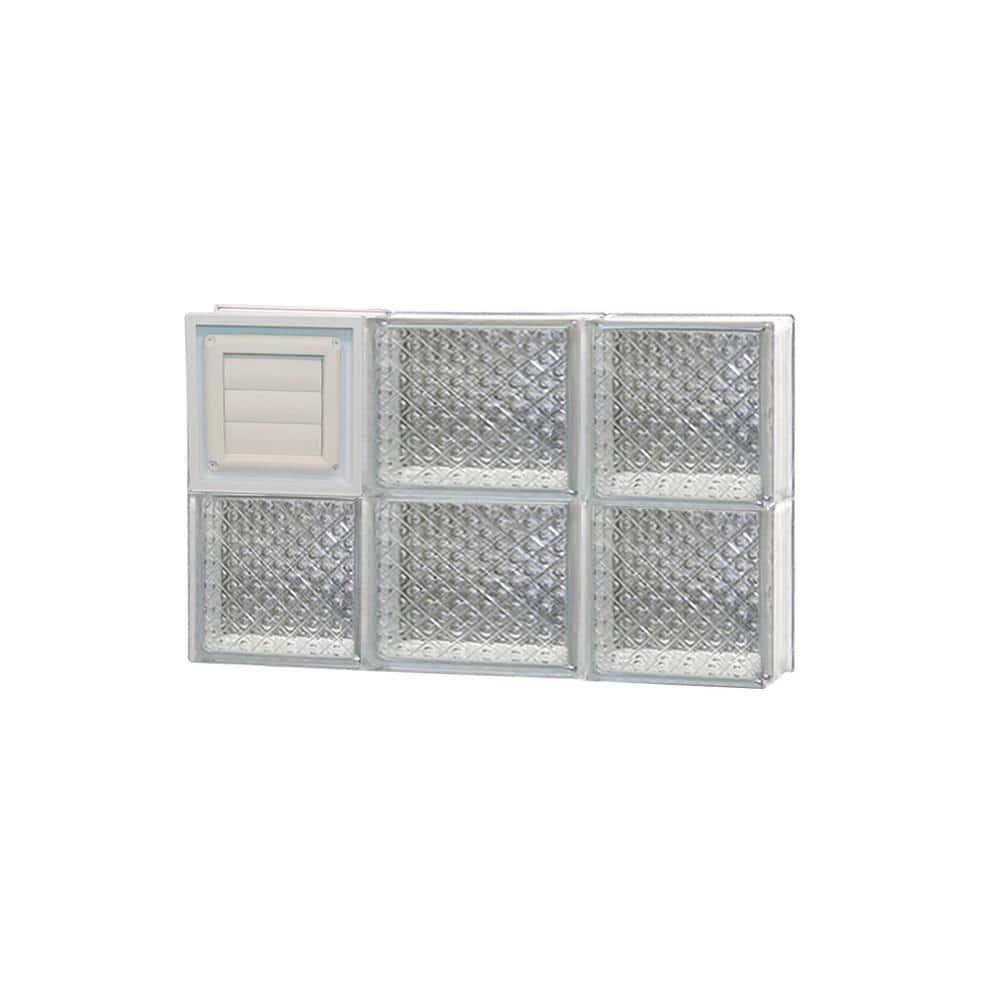 19.25 in. x 11.5 in. x 3.125 in. Frameless Diamond Pattern Glass Block Window with Dryer Vent price history on PriceWatchPro