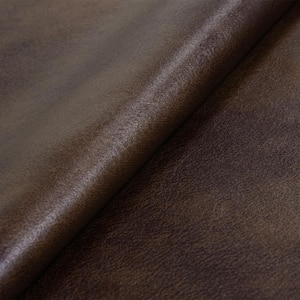 2x2 in. Mid Brown Faux Leather Fabric Swatch Sample