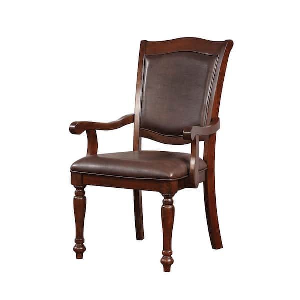 William's Home Furnishing Sylvana in Brown Cherry Arm Chair