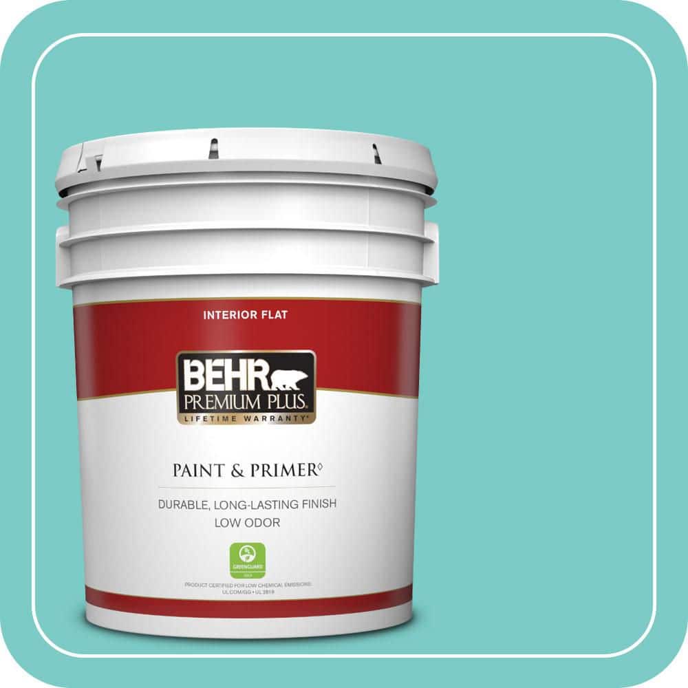 5 gal. #BIC-39 Blue Green Gem Flat Low Odor Interior Paint & Primer price history on PriceWatchPro