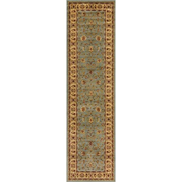 Unique Loom Voyage St. Louis Light Blue 2' 7 x 10' 0 Runner Rug