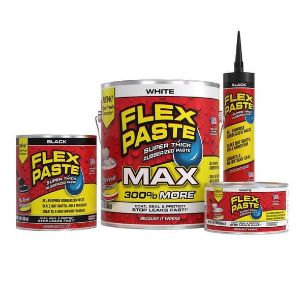 FLEX SEAL FAMILY OF PRODUCTS Flex Paste 9 fl. Oz. Black All Purpose Strong Flexible Watertight Multipurpose Sealant 4 Pack PFSBLKR10 CS The Home Depot