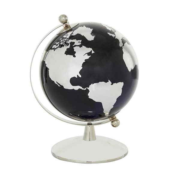 Litton Lane 11 in. Black Stainless Steel Decorative Globe