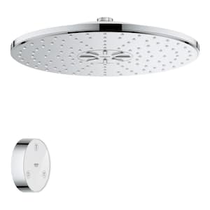 Rain shower Smartconnect 310 2-Spray with 1.75 GPM 12 in. Wall Mount Fixed Shower Head with Remote in StarLight Chrome