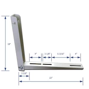9000 - 36000 BTU Outdoor Wall Mounting Bracket for Ductless Mini Split Air Conditioners and Heat Pumps