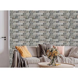 3D PVC Peel and Stick Mosaic Tile Peelable Sticker 12 in. x 24 in. / Piece (Set of 40-Piece)