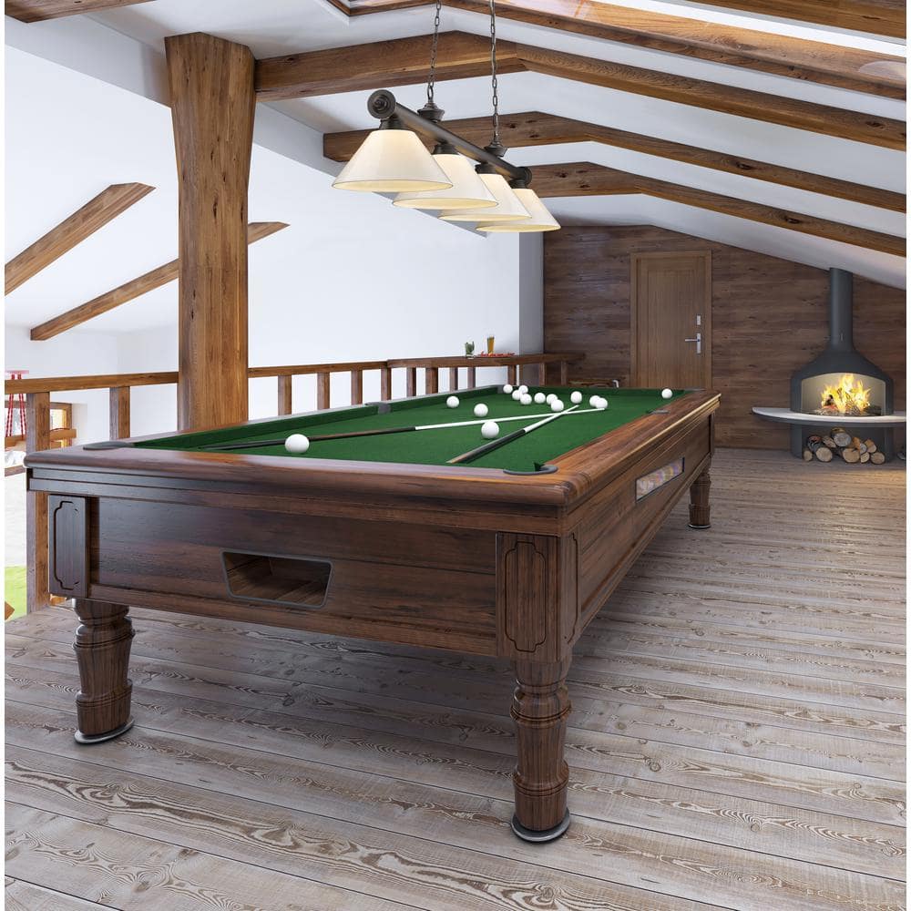 Annaleisa Traditional Bronze 4-Light Billiard Pendant with White Shades