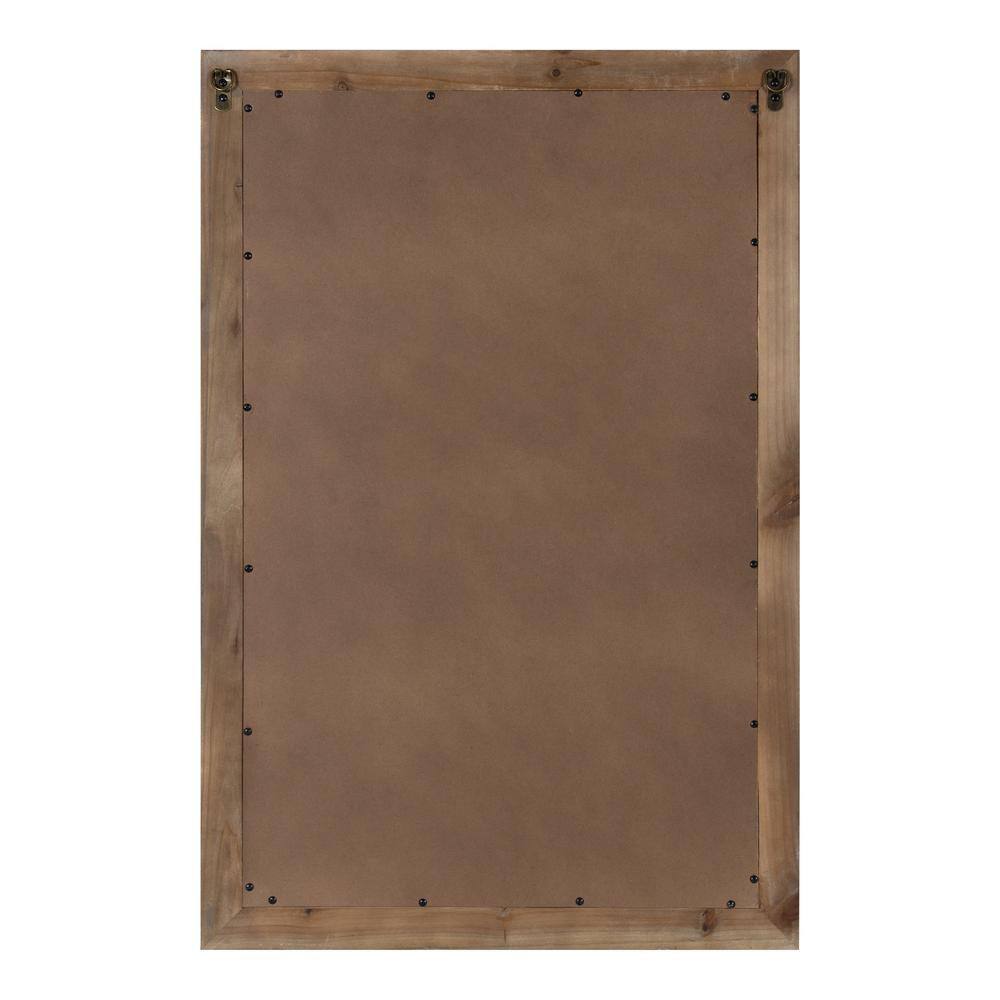 Rustic Brown Bohemian Full-Length Rectangular Wood Wall Mirror