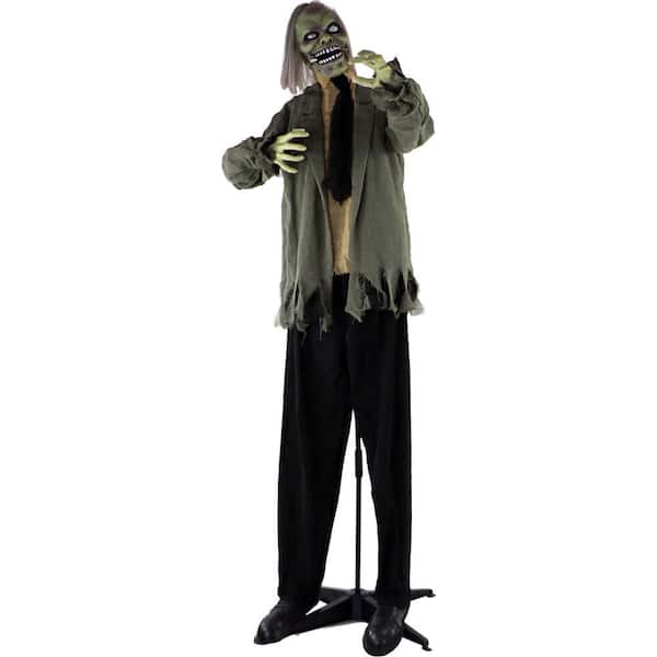 Haunted Hill Farm 71 in. Touch Activated Animatronic Zombie